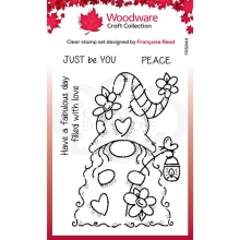 Clearstamps Woodware - Flower Power Gnome
