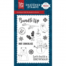A Perfect Winter Clearstamps Echo Park Bundle Up Silkonstämpel