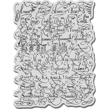 Cling Rubber Stamp Calligraphy Sampler by Stampendous Stämplar Embossing