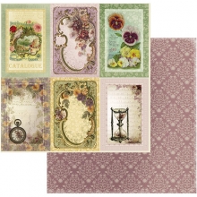 Papper Couture Creations Vintage Rose Garden Pansy Journaling Scrapbooking