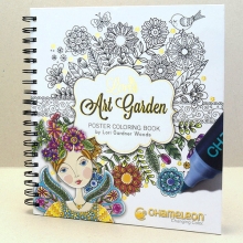 Målarbok Chameleon Lori´s Art Garden Coloring Book Pennor