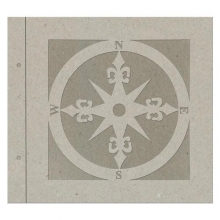 Die-Cut Grey Chipboard Album Compass till scrapbooking, pyssel och hobby