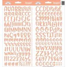 Alfabet Stickers - Doodlebug - Abigail Font - Coral