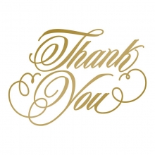 Couture Creations Anna Griffin Foil Stamp Die Thank You Stansmaskin Skärmaskin Dies
