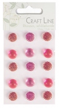 Rhinestones Stickers Craft Line Crystal Pink 15 st
