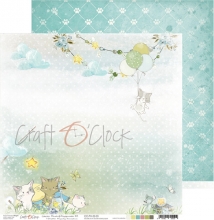 Paper Pack Craft O Clock Paws of Happiness 12x12 Tum Papperspack 12