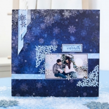 Julpapper Crafters Companion Winter's Sparkle 32 ark scrapbookingpapper till julkort