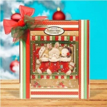 3D-Kort Decoupage Stockning Fillers Juldekorationer DIY
