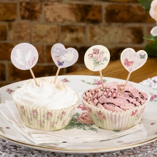 Muffinsformar med Hjärt-pinnar 24 set Happy Moments Dekoration Bröllop Kärlek