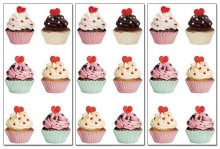 Stickers Valentine’s Cupcakes Paper House Klistermärken