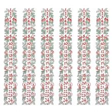 Datum för Stearinljus Röda siffror 6 ark Ljusdekoration