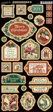 Chipboard Die-Cuts 6”x12” Graphic 45 A Christmas Carol Decorative Die Cuts