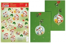 3D-Kort Decoupage Leane Mylo With Friends Nr 32 Juldekorationer DIY