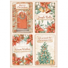 Decoupage Papper Stamperia - All Around Christmas - 4 Cards