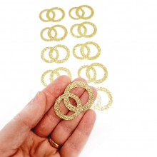 Bröllopsringar Glittrande Guld - 10 st - Ca 4 cm