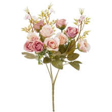 Dekorativ Blombukett Rosa 30 cm Tygblommor