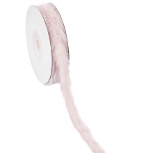 Dekorativt Pälsband 3 mm - Ljusrosa - Fuskpäls