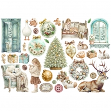 Die Cuts Stamperia Ephemera - White Christmas