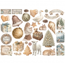 Die Cuts Stamperia Chipboard - White Christmas