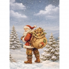 Decoupage Papper Stamperia - Silent Night Santa