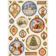 Decoupage Papper Stamperia - Silent Night Rounds