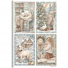 Decoupage Papper Stamperia - White Christmas Cards