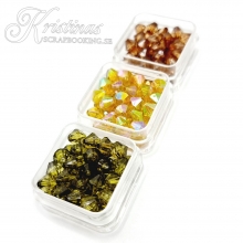 Pärlor Diamond Facett 6mm Nature 120 st Akrylpärlor