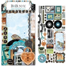 Die Cuts Noteworthy Life In Color 49 delar Bo Bunny Scrapbooking Papper