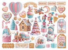 Die Cuts Stamperia Chipboard - Candy Christmas