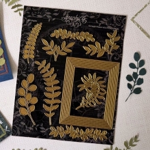 Die Set - Rectangle Frames with Ferns and Foliage - Graphic45