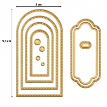 Dies Mini Round Banners And Labels - 11 Dies - Vaessen
