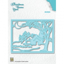 Dies Nellie Snellen Christmas Scene - Moonlight winternight