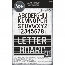 Dies Alfabet - Höjd 19 mm - Letterboard And Embossing - Sizzix
