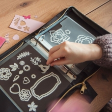 Dies- och Stämpelförvaring - Polka Dots - 26x26x6cm