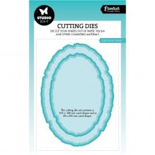 Dies Studio Light - Torn Edge Ovals - 6 delar