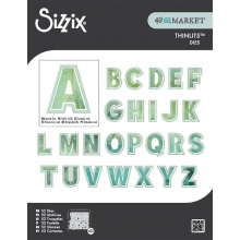 Dies Alfabet - Höjd 51 mm - This or That - Sizzix Thinlits Die Set