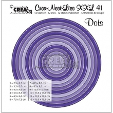 Dies XXL Crealies Circles with dots 12 delar