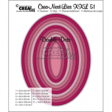 Dies XXL Crealies - Ovals with double dots