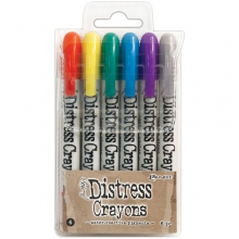Tim Holtz Distress Crayon Set 4 Pennor till scrapbooking, pyssel och hobby