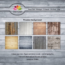 Paper Pad Dixi Craft 6x6 Wooden Background 32 ark Pappersblock 4 8 Tum