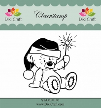 Clearstamp Dixi Craft Christmas Teddy Bear 2 Clearstamps Silkonstämpel