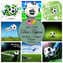 Dixi Crafts Toppers 9x9cm Fotboll Pappersblock Paper Pad 4 8 Tum