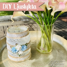 Juteband med Spets Ivory 3 st á 1 m Julband