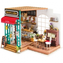 DIY Miniatyrrum Café Höjd: 19 cm Miniatyr rum