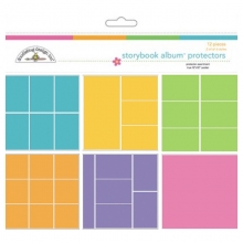 Plastfickor Doodlebug Mixade Refill 12-pack 12”x12” Albumtillbehör Plastficka