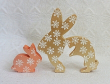 Harar H: 5+10,5 cm B: 5+10 Plywood Påskkyckling Påskhare