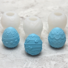Silikonform Ljusformar - Ägg Design 7 - H: 7 cm