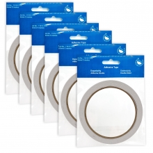 Dubbelhäftande Tejp B: 6 mm - 6 rullar - Syrafri