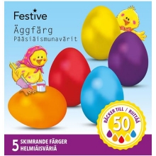 Äggfärg Pärlemo - Färga ca 50 Påskägg - 5 färger