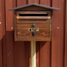 Skylt Till Brevlåda Ingen reklam, tack! - Guld- 30 x 100mm